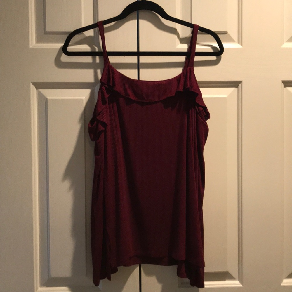 Cold shoulder long sleeve top